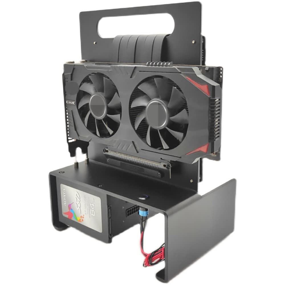 EDIY Personalized Open PC Case itx Computer Chassis All-Aluminum Modified Platform Mini Cooling DTX ITX Test Bench Vertical Support SFX SFXL Power Supply