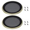2Pcs 8inch /200mm Speaker Grill Mesh Decorative Circle Woofer Guard Protector Cover Audio Accessories Gold,Aicosineg view 1