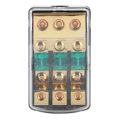 Fuse Boxes Fuse Distribution Block, 0/2/4 Gauge In To 4/8/10 Gauge Out 60A 3 Way Mini ANL Fuse Holder Distribution
