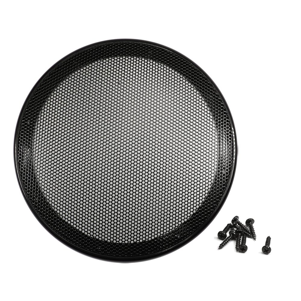11inch /285mm Speaker Grill Mesh Decorative Circle Woofer Guard Protector Cover Audio Accessories Black Cloth Cover,Aicosineg