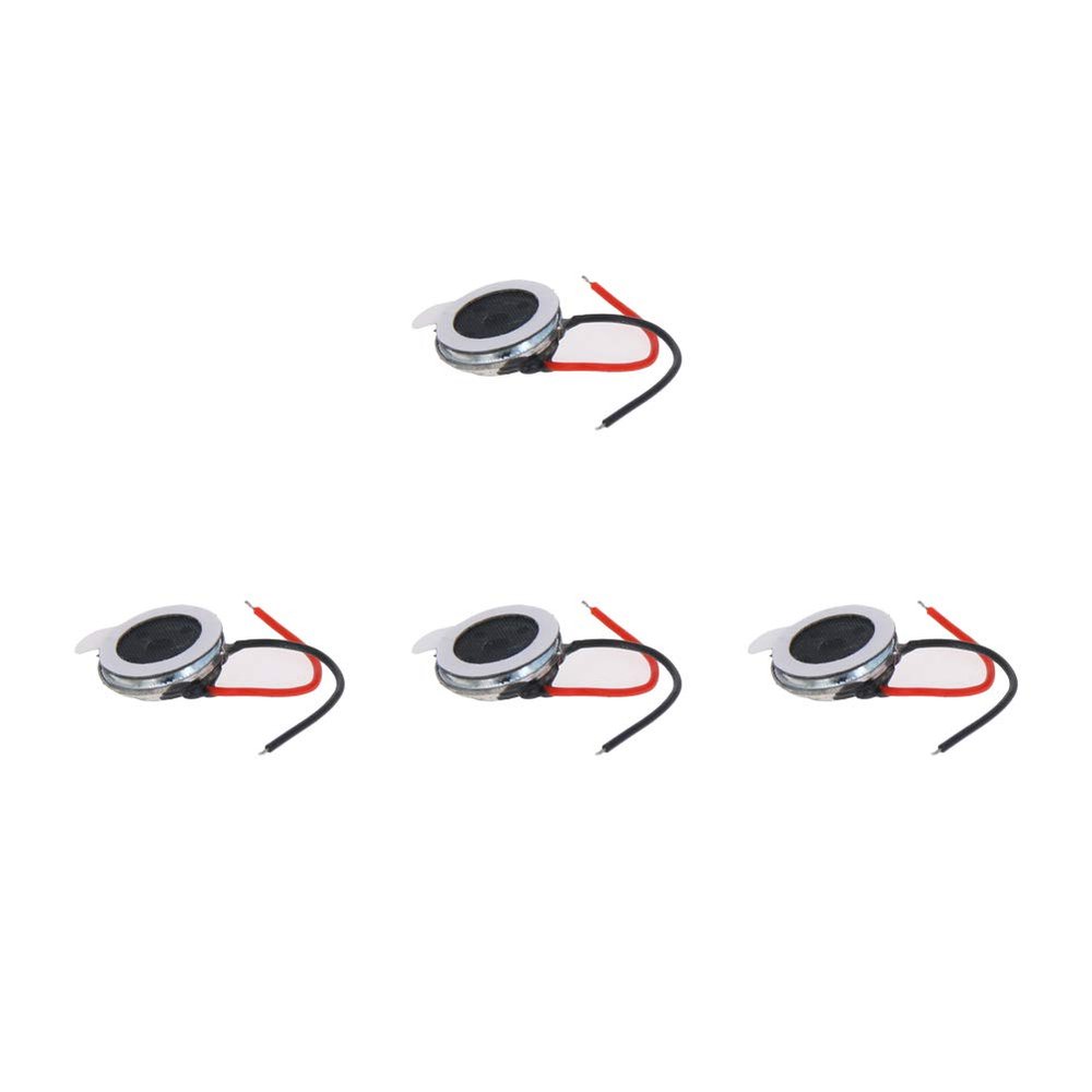 Aicosineg 4Pcs DIY Magnetic Speaker 0.5W 8 Ohm 10mm Diameter Round Shape Replacement Loudspeaker