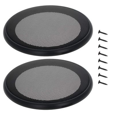 2Pcs 6.5inch Speaker Grill Mesh Decorative Circle Woofer Guard Protector Cover Audio Accessories Black Cloth Cover,Aicosineg
