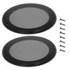 2Pcs 6.5inch Speaker Grill Mesh Decorative Circle Woofer Guard Protector Cover Audio Accessories Black Cloth Cover,Aicosineg view 1