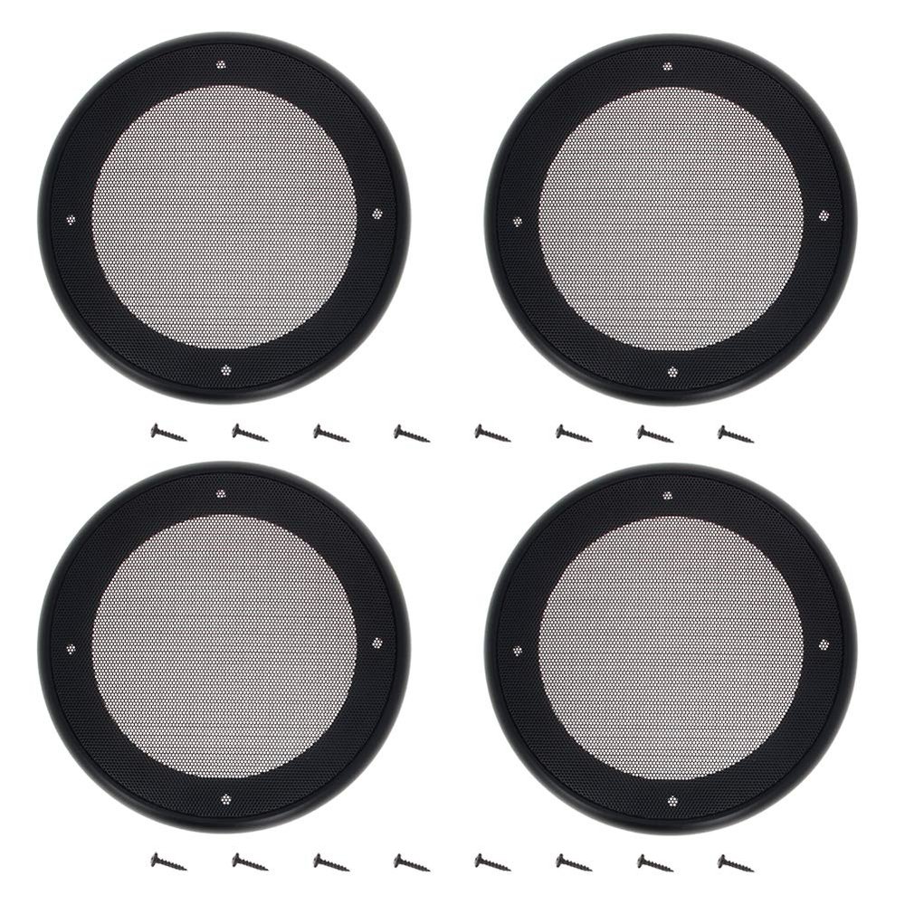 4Pcs 6.5inch /169mm Speaker Grill Mesh Decorative Circle Woofer Guard Protector Cover Audio Accessories Black Cloth Cover,Aicosineg