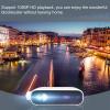 Portable Projector Mini Projector Outdoor HD 1080P Movie Projector Home Theater Video Projector Compatible AV Interface, ADMI Interface, USB Interface, Headphone Interface, Etc,Yellow view 3