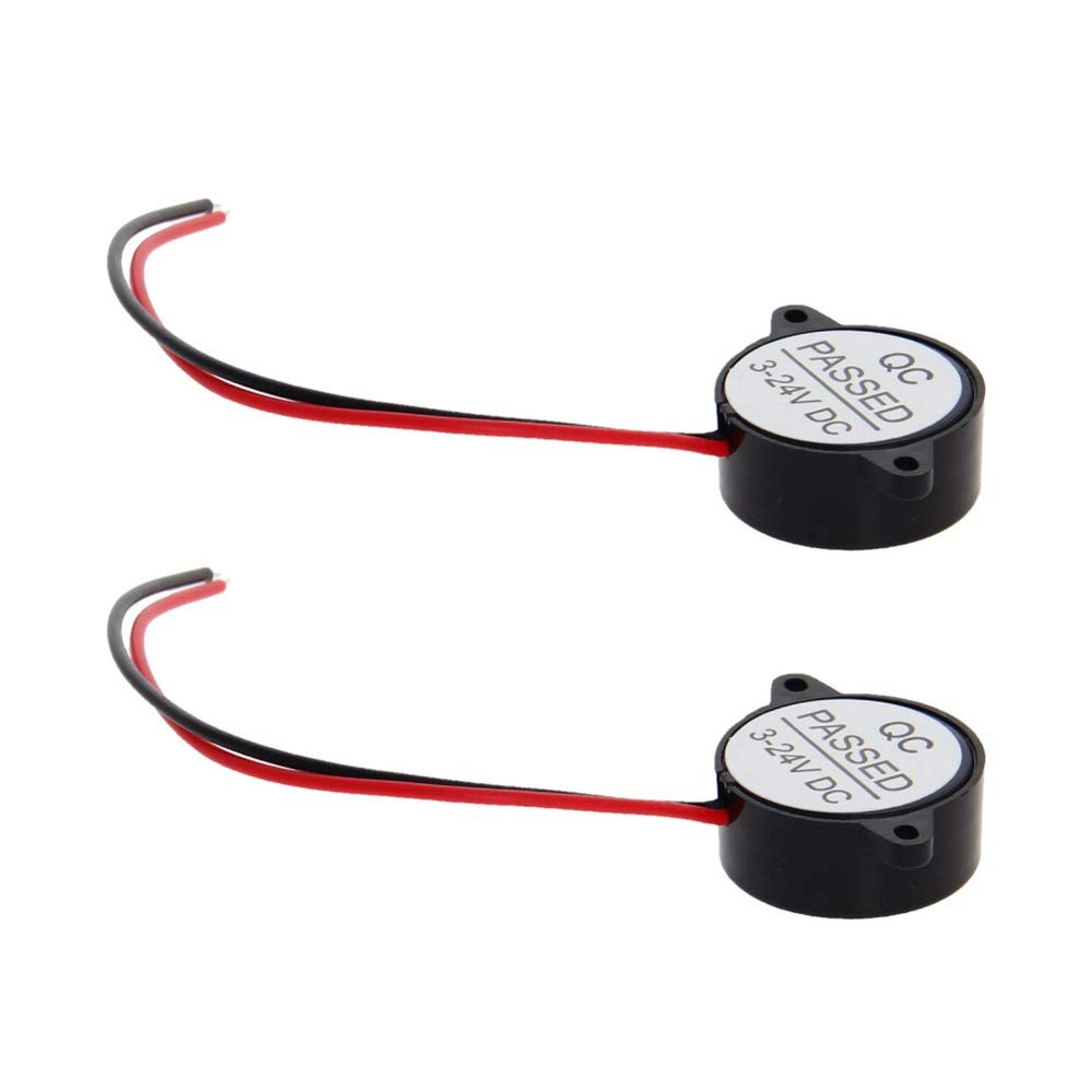 2Pcs 90dB Active Electronic Buzzer Alarm Sounder Continuous Sound Beep Speaker, DC 3-24V,Aicosineg