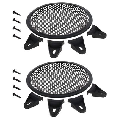 2Pcs 6.5inch /165mm Speaker Grill Mesh Decorative Circle Woofer Guard Protector Cover Audio Accessories Black,Aicosineg