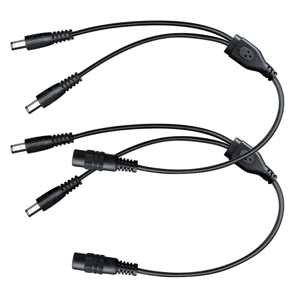 ANLINK 2PCS 1 to 2 Way DC Power Splitter Cable, 1 Female to 2 Male Connector, DC Plug 5.5mm x 2.1mm, 2-Way Power Splitter Cable Y Adapter for LED Strip Light, Router, CCTV Security Camera and More