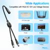 ANLINK 2PCS 1 to 2 Way DC Power Splitter Cable, 1 Female to 2 Male Connector, DC Plug 5.5mm x 2.1mm, 2-Way Power Splitter Cable Y Adapter for LED Strip Light, Router, CCTV Security Camera and More view 4