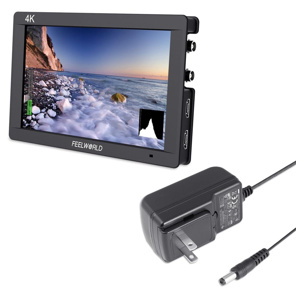 FEELWORLD FW703 Camera Monitor with 12V 1.5A Power Adapter