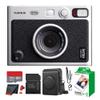 Fujifilm Instax Mini EVO Hybrid Instant Camera (Black) Bundle with Instax-Mini Twin Pack Instant-Film 20 Sheets + 32GB Memory Card + Vintage Black Mini-Evo Camera Case + Cleaning Cloth view 1