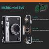 Fujifilm Instax Mini EVO Hybrid Instant Camera (Black) Bundle with Instax-Mini Twin Pack Instant-Film 20 Sheets + 32GB Memory Card + Vintage Black Mini-Evo Camera Case + Cleaning Cloth view 2