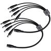 ANLINK 2PCS 1 to 4 Way DC Power Splitter Cable, 1 Female to 4 Male Connector, DC Plug 5.5mm x 2.1mm, 4-Way Power Splitter Cable Y Adapter for LED Strip Light, Router, CCTV Security Camera and More view 1