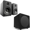 Kanto YU6MB YU6 Black Powered Bluetooth Bookshelf Speaker System w/ SUB8 250W Subwoofer Home Audio Bundle view 1