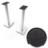 Kanto YU6MW YU6 White Powered Bluetooth Bookshelf Speaker System w/ SP26PLW 26" Stands Home Audio Bundle view 2