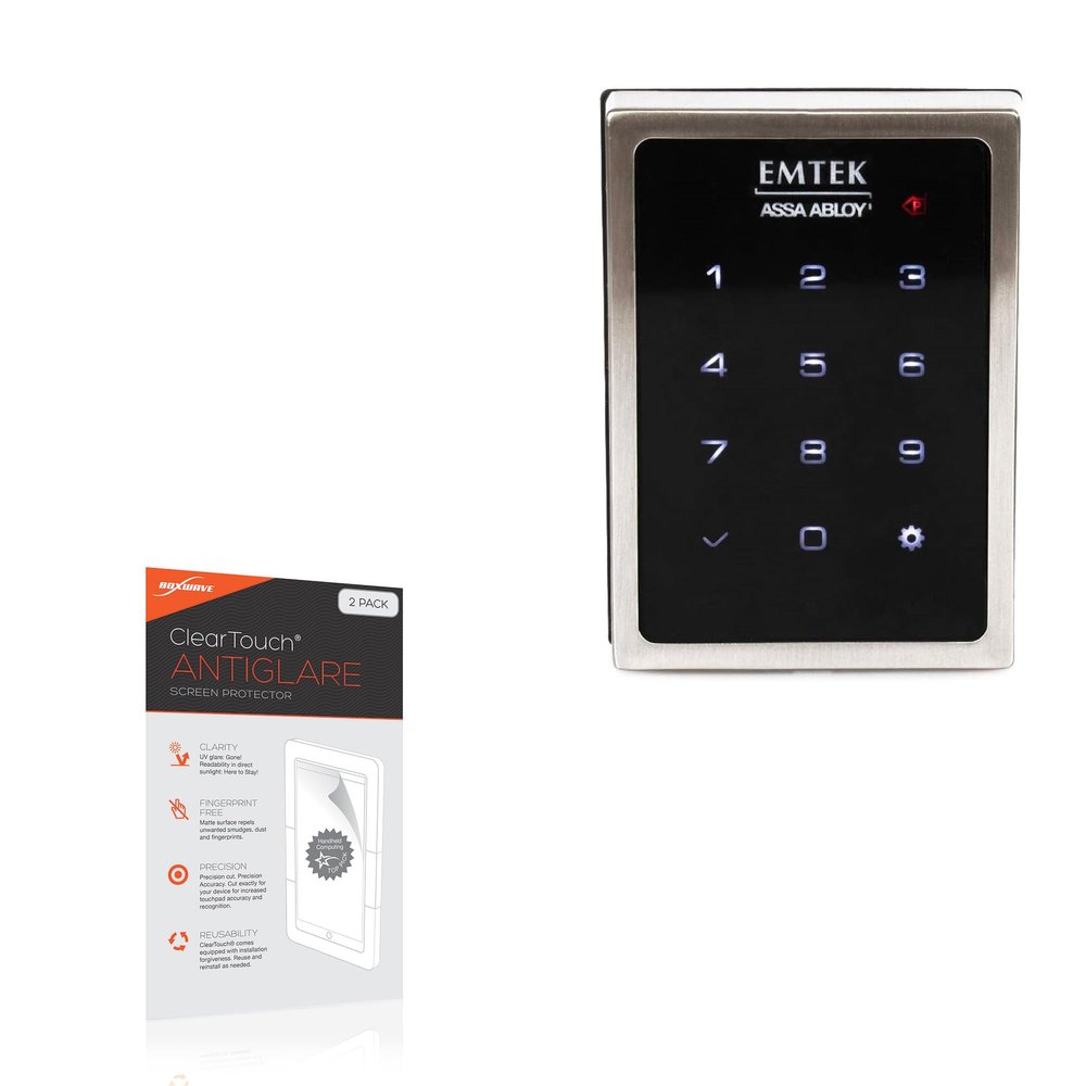 BoxWave Screen Protector Compatible with Emtek Empowered Touchscreen Keypad - ClearTouch Anti-Glare (2-Pack), Anti-Fingerprint Matte Film Skin