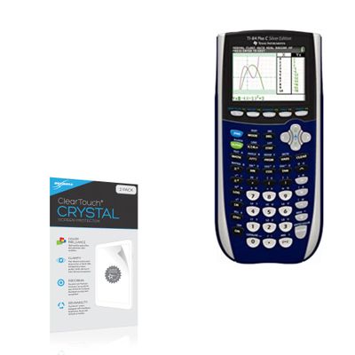 BoxWave Screen Protector Compatible with Texas Instruments TI-84 Plus C Silver Edition - ClearTouch Crystal (2-Pack), HD Film Skin - Shields from Scratches