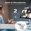 Lenovo HD 1080p Webcam (510 FHD) - Monitor Camera with 4X Digital Zoom, 95 Wide Angle, 360 Rotation Pan & Tilt - Desktop Cam with Dual Microphones & Windows Hello for Livestreaming & Conferences view 3
