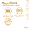 Intex Inflatable Mega Chill II 72 Can Beverage Cooler Float with Lid, 2 Pack view 3
