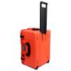 Pelican Color Case Orange Pelican 1607 Air case with Black Handles & latches. Comes with Yellow Padded dividers. view 2