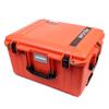 Pelican Color Case Orange Pelican 1607 Air case with Black Handles & latches. Comes with Yellow Padded dividers. view 3