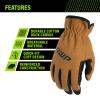 AWP Duck Canvas Utility Work Gloves for Men and Women, Abrasion Resistant, Large view 2