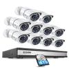 ZOSI 4K 16 Channel PoE Security Camera System,H.265+ 16CH 8MP NVR with 4TB Hard Drive,10pcs 5MP PoE IP Cameras Outdoor Indoor,120ft Night Vision,Remote Access,Motion Detection,for 24/7 Recording view 1