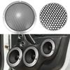 X AUTOHAUX 2pcs 10" Speaker Grille Cover Mesh Trim Round Subwoofer Grille Horn Protective Guard Silver Tone Car Auto Stereo Accessories view 2