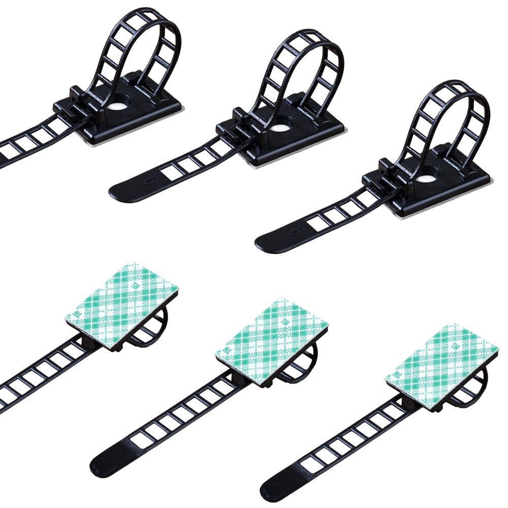200 Pieces Cable Management Desk Wire Organizer Cable Ties Zip Ties Adhesive Cord Clips Cord Keeper Desk Wire Management