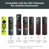 (2 Pack) Fire Stick Remote Cover 3rd Gen with Alexa Voice Remote,Fire TV Remote Cover Glow in The Dark, Anti Slip Shockproof Silicone Protective Case with Lanyard(Glow Yellow&Not Glow Rose Red) view 2