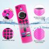 (2 Pack) Fire Stick Remote Cover 3rd Gen with Alexa Voice Remote,Fire TV Remote Cover Glow in The Dark, Anti Slip Shockproof Silicone Protective Case with Lanyard(Glow Yellow&Not Glow Rose Red) view 4