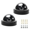 Aicosineg Fake Security Camera Dummy Dome CCTV for Home Outdoor Indoor Black 2Pcs view 1