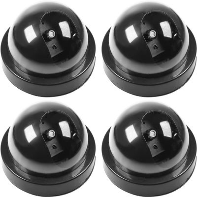 Aicosineg Fake Security Camera Dummy Dome CCTV for Home Outdoor Indoor Black 4Pcs