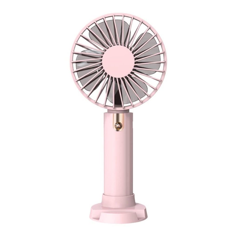 Handheld Mini Small Fan Outdoor Portable Big Wind Fan Desktop Phone Holder for Office, Travel, Camping (Color : Yellow)