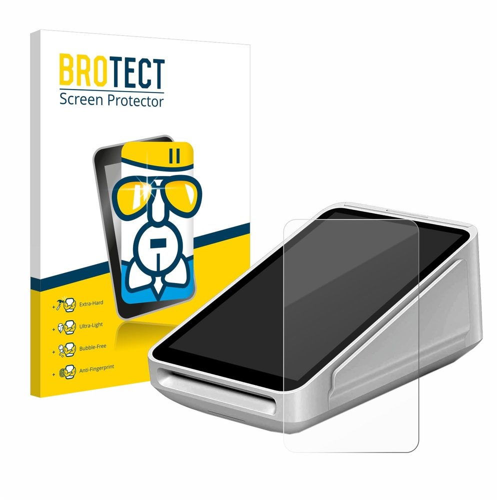 brotect Glass Screen Protector Film Compatible with Square Terminal - Glass-Foil 9H Protection [Scratch Resistant, High Clarity]