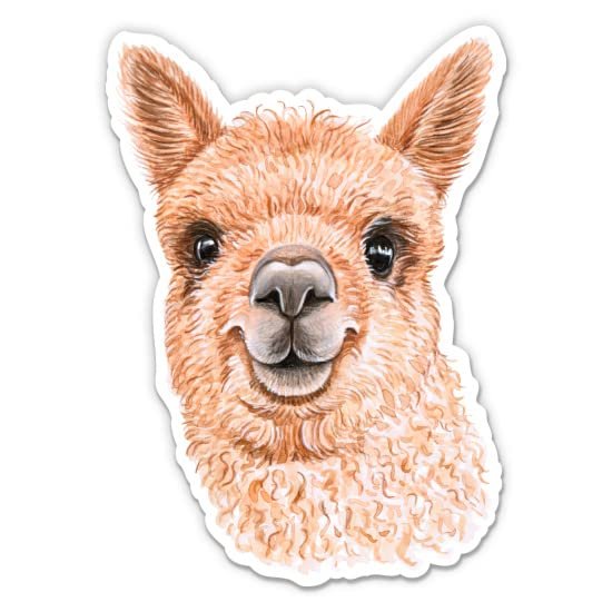 Alpaca Cutie Sticker - Alpaca Llama Vinyl Decal - 3 in
