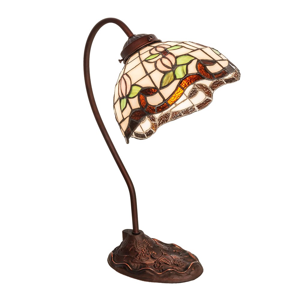 Meyda 18" High Roseborder Desk Lamp