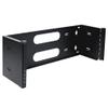 Wavenet 3047-N 6 in. Steel 4U Wall Mount Hinged Bracket or Four Space Swing Out Patch Panel Bracket for 19 in. Server Network Data A-V Equipment Black view 1