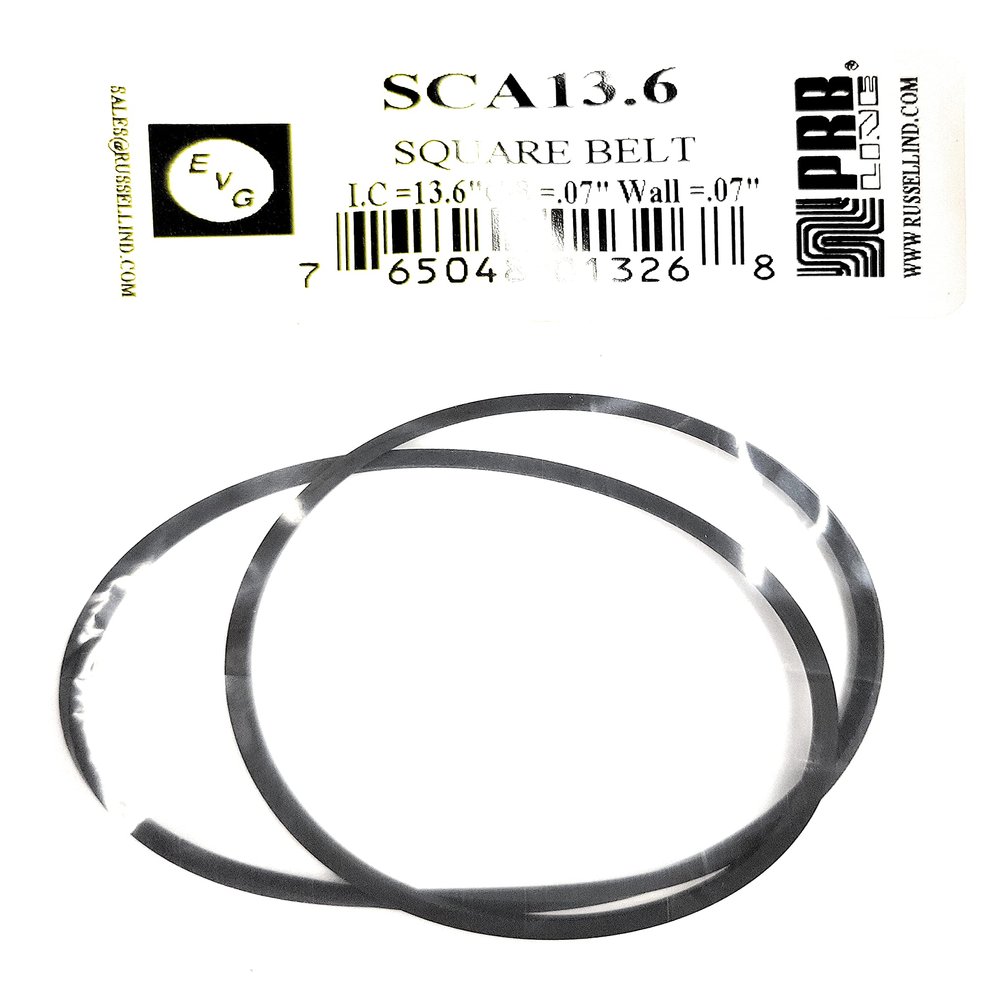 Square Tape Player Drive Belt PRB / EVG SCA13.6 I.C. 13.6 C.S. .07 Wall .07 (1PC)