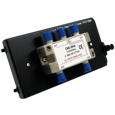 Wavenet 3027-N 4-Way Coaxial Cable Splitter Module with Metal Bracket