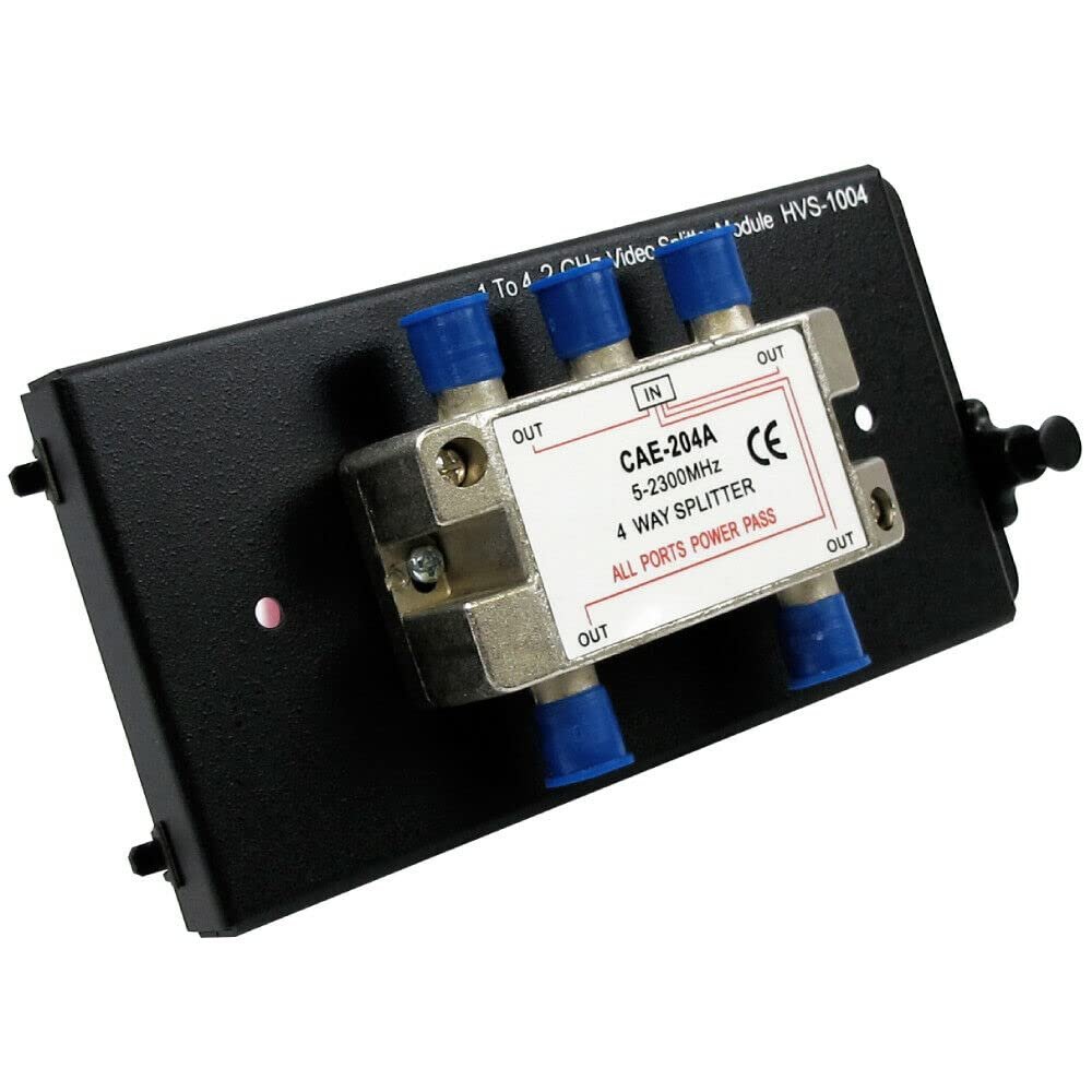 Wavenet 3027-N 4-Way Coaxial Cable Splitter Module with Metal Bracket