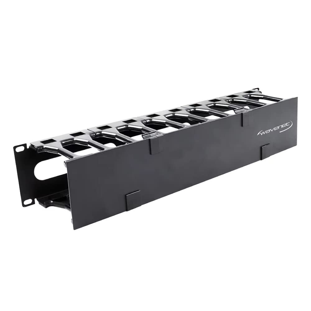 Wavenet 3053-N 19 in. Metal 2U Single Sided Horizontal Cable Manager Black