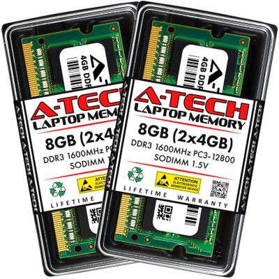 A-Tech 8GB (2x4GB) RAM for HP HP All-in-One 19-2013w | DDR3L 1600MHz PC3-12800 Non ECC SO-DIMM 1.35V - Laptop & Notebook Memory Upgrade Kit
