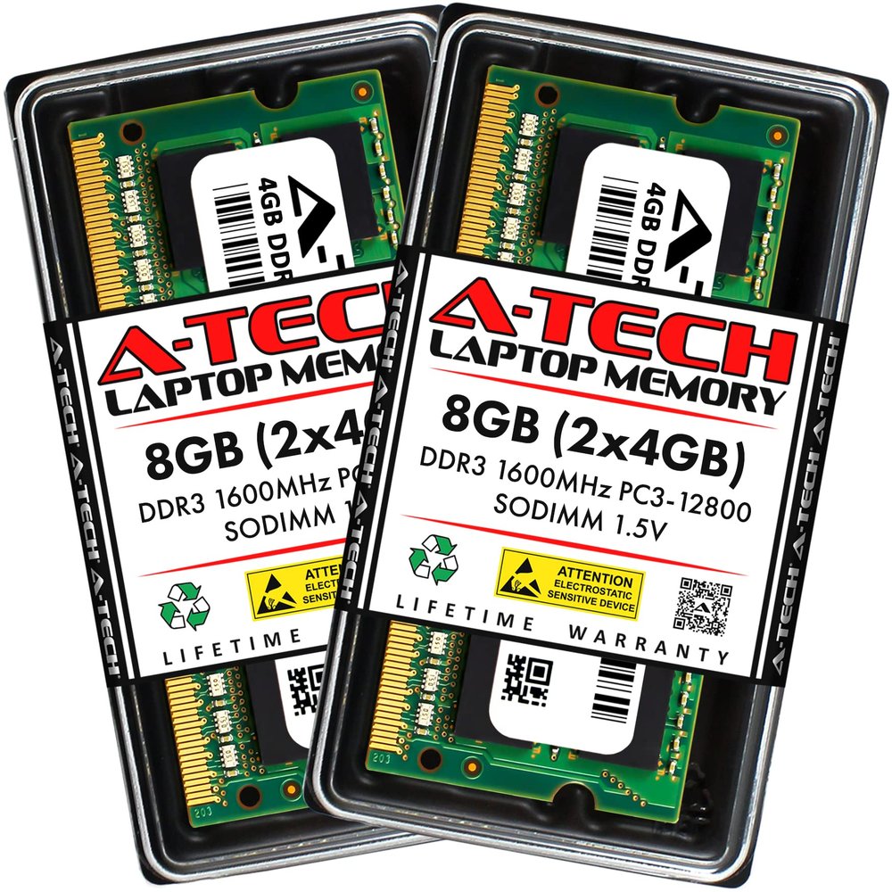 A-Tech 8GB (2x4GB) RAM for HP HP All-in-One 19-2013w | DDR3L 1600MHz PC3-12800 Non ECC SO-DIMM 1.35V - Laptop & Notebook Memory Upgrade Kit