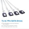 10Gtek MiniSAS SFF-8087 Fan-Out Cable Breakout to 4xSATA, 6Gbps High-Speed Cable for RAID Controllers, Servers & Storage Enclosures, with Shrapnel, 0.75~0.8m(2.46~2.62ft) view 4