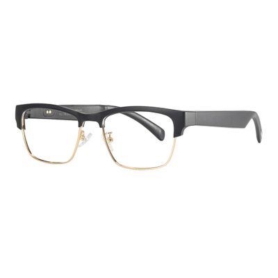 Meagtlva Bluetooth Glasses for Men&Women Smart Glasses Wireless Bluetooth IP5 Waterproof Handfree Music Call for All Smart Devices-Blue Light Blocking (Gold)