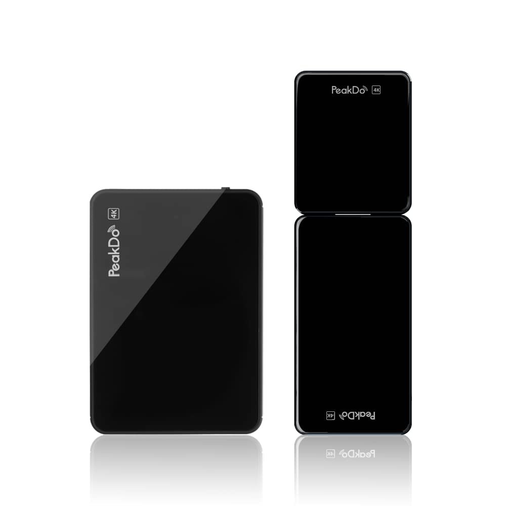 PeakDo Wireless HDMI Transmitter and Receiver 4K, Wireless Extender Kit for Streaming UHD Video/Audio from Laptop/PC/Game Console/Phone to Monitor/Projector/TV (No Latency, 100ft)