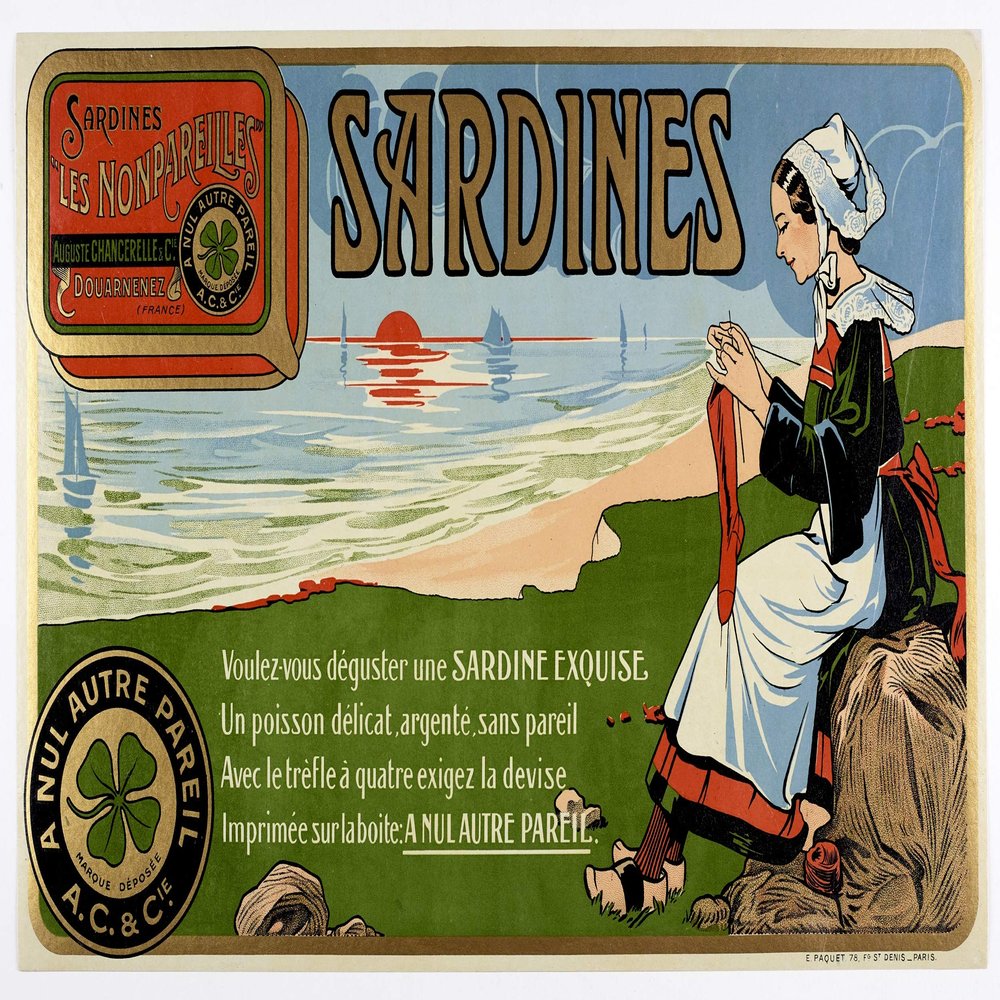 Gnrique Sardine Douarnenez Poster Reproduction 50 x 70 c
