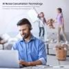 LEVN Bluetooth Headset, Wireless Headset with Microphone & Mute Button, 60Hrs Talk Time, On-Ear AI Noise Cancelling Headphones with Bluetooth 5.2 Multipoint for Trucker/Remote Work/Online Class/Zoom view 2