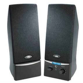 2 Piece Desktop Speaker System Black